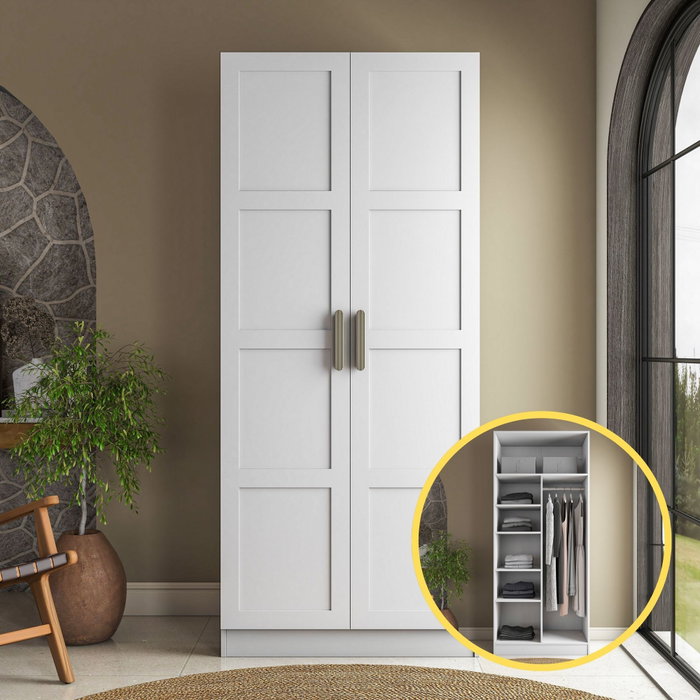 Hanah Home Armario BA224 - 4641 Blanco